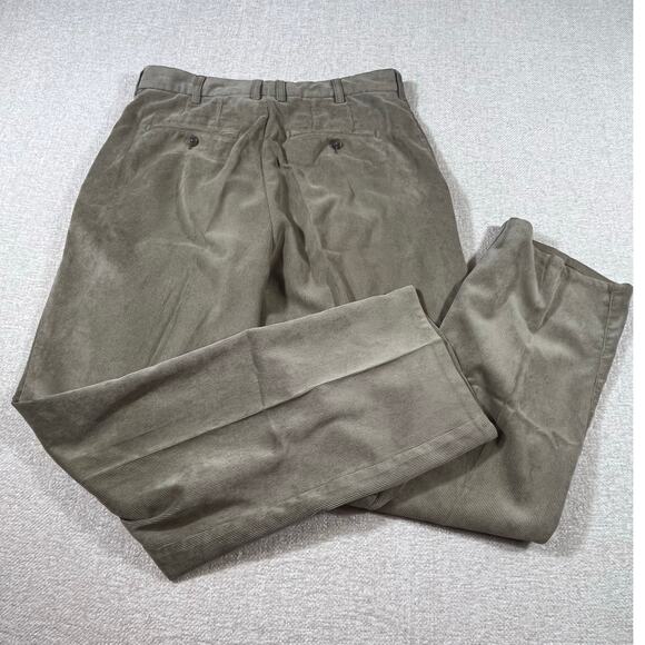 Peter Millar Men’s 33 Tan NanoLuxe Corduroy Pants Classic Fit Luxury Golf Wear - Picture 2 of 7